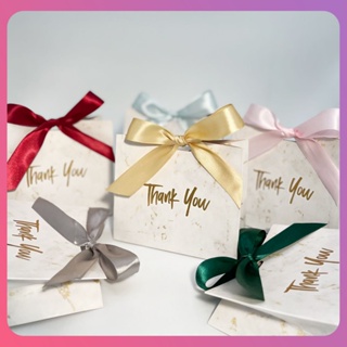 Creative 1pc Marbled Candy Gift Bag High-value Box Gift Grey Thank You Box กล่องกระดาษแข็งกล่องบรรจุของขวัญสำหรับงานแต่งงานวันเกิด Party Decoration [COD]