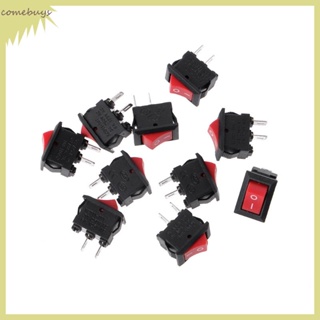 Com* สวิตช์โยกเปิดปิด SPST 2 Pin 10x15 มม. 3A AC 250 สําหรับเรือ 10 ชิ้น