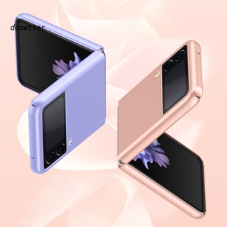 &lt;Dobetter&gt; เคสโทรศัพท์มือถือ ผิวด้าน ยืดหยุ่น พับได้ สีพื้น สําหรับ Samsung Flip3
