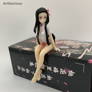 ตุ๊กตาฟิกเกอร์ PVC รูปการ์ตูนอนิเมะ Kamado Nezuko ขนาด 15 ซม. ของเล่นสะสม สําหรับตกแต่งรถยนต์