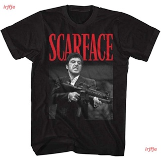 American Classics Scarface 1983 Crime Film Movie Dakkadakka Black 2-Sided Adult T-Shirt Tee ผู้ชาย เสื้อยืดฤดูร้อน