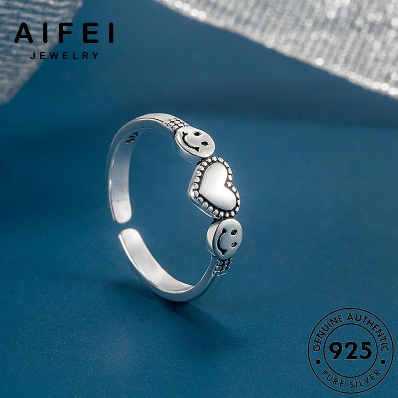 aifei-jewelry-เครื่องประดับ-เงิน-ยิ้มหวานหัวใจ-ผู้หญิง-silver-เครื่องประดับ-แฟชั่น-ต้นฉบับ-925-เกาหลี-แท้-แหวน-r229