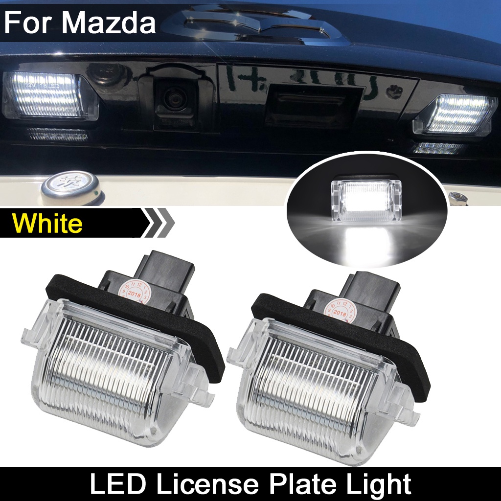 หลอดไฟ-led-ติดป้ายทะเบียนรถยนต์-สีขาว-สําหรับ-mazda-5-2012-2014-mazda-cx-9-2007-2015-2-ชิ้น