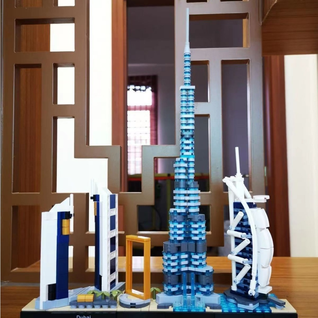 ของเล่นบล็อกตัวต่อ-รูปสถาปัตยกรรมดูไบ-สิงคโปร์-ลอนดอนเซี่ยงไฮ้-ของขวัญ