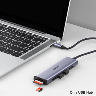 6 in 1 USB C HUB พร้อม HDMI 4K 60Hz, USB3.0 Data Speed ​​5Gbps x 3port, TF/SD Card Reader