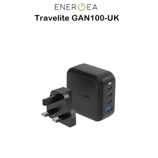 Energea Travelite GAN100-UK หัวชาร์จ100wเกรดพรีเมี่ยม สำหรับ อุปกรณที่รองรับ Type-C / Usb-A