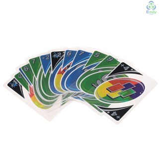Uno การ์ดเกม PVC ใส กันน้ํา 108 ใบ ของเล่น สําหรับเด็ก [19][มาใหม่]