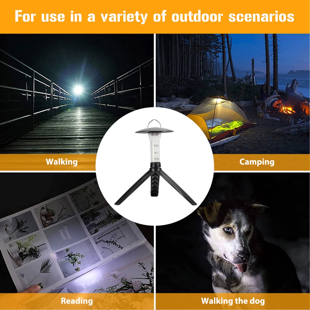 LED Lighthouse Camping Lights USB Outdoor Emergency Flashlights Tools ...