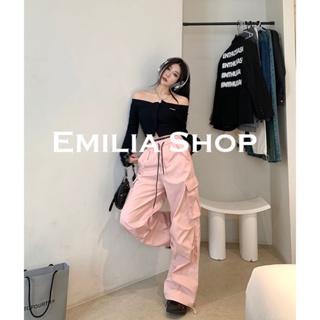 EMILIA SHOP  กางเกงขายาว กางเกงเอวสูง ผู้หญิงสไตล์เกาหลี เสื้อผ้าแฟชั่นผู้หญิง 2023 ใหม่  ทันสมัย Stylish Beautiful คุณภาพสูง A23L0FH 36Z230909
