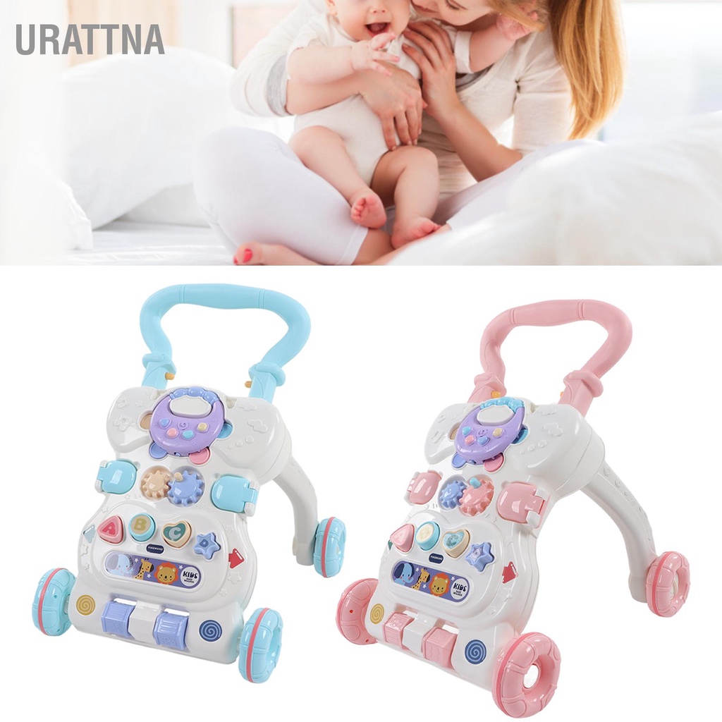 urattna-baby-walker-ที่จับสบายล้อควบคุมความเร็วป้องกันการพลิกคว่ำเด็กวัยหัดเดินยืนเดินเครื่องมือการเรียนรู้