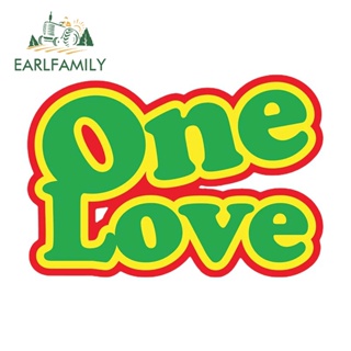 Earlfamily สติกเกอร์ไวนิล ป้องกันรอยขีดข่วน ลาย one love ขนาด 13 ซม. x 8.9 ซม. สําหรับติดตกแต่งหน้าต่างรถยนต์