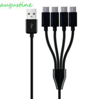 Augustine สายชาร์จพาวเวอร์ซัพพลาย USB เป็น 4 พอร์ต Type C 4 In 1