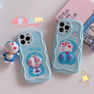 เคสโทรศัพท์มือถือ ลายการ์ตูนโดราเอมอน แมวน่ารัก สําหรับ iphone 14 13 11 12 Pro Max