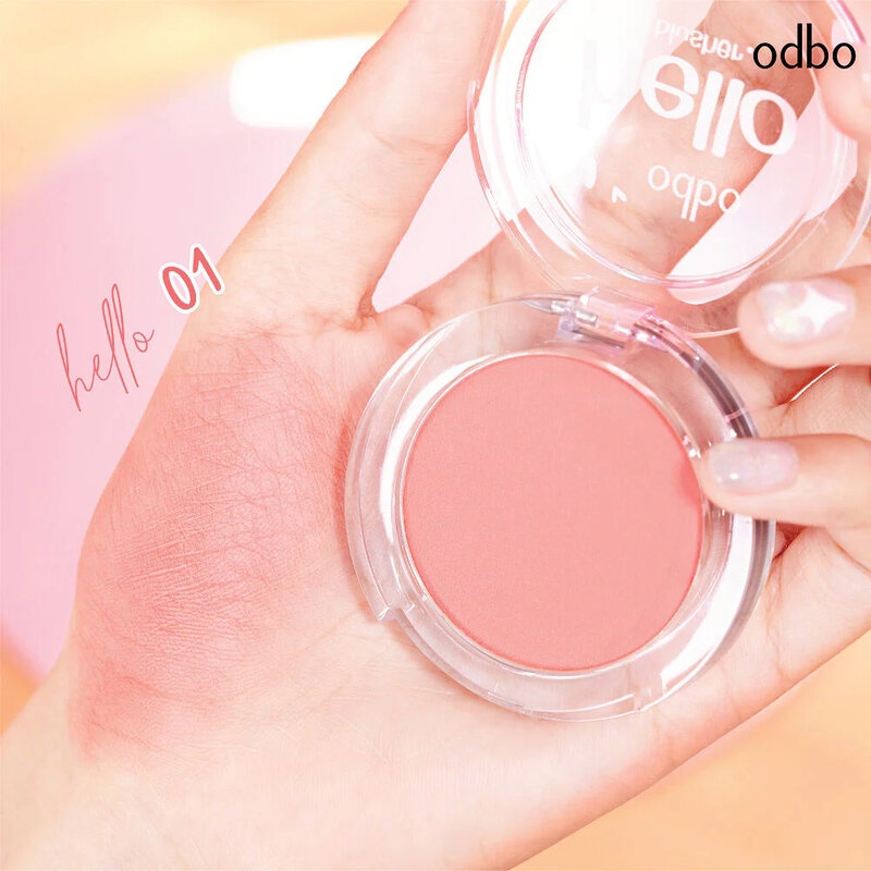 odbo-hello-blusher-4g-โอดีบีโอ-บลัชออน-เนื้อละเอียด-สีสวยละมุน