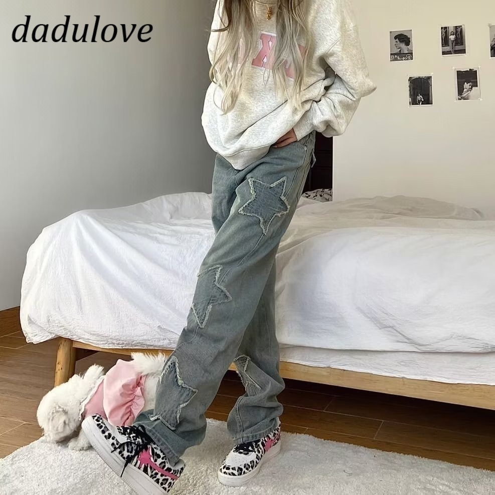 dadulove-new-american-ins-high-street-hip-hop-retro-jeans-womens-niche-high-waist-wide-leg-pants-trousers