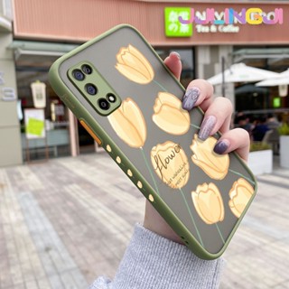 เคสโทรศัพท์ ซิลิโคนนิ่ม ใส กันกระแทก ลายดอกไม้สีเหลือง แฟชั่น สําหรับ Realme 7 5G V5 5G 7 Pro 7i C17