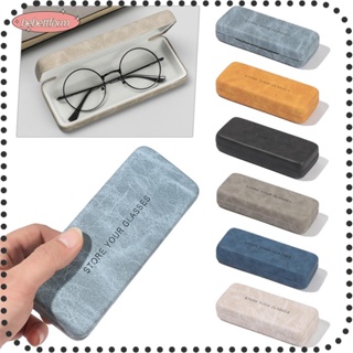 Bebettkiss 1Pc Fashion Reading Glasses Box Steel Leather Waterproof Portable Men Women Eyeglass Case