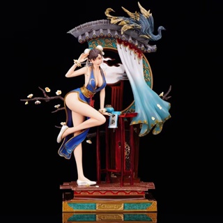 [Spot delivery] Boxing King Street Fighter Duel TES Street Fighter 5 Chunli GK scene statue hand-made decoration model wholesale B4TX