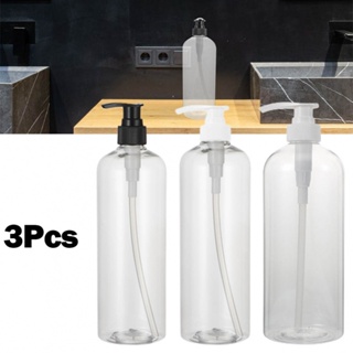 Soap Dispenser Shower Storage Transparent 3pcs Container Holder Lotion