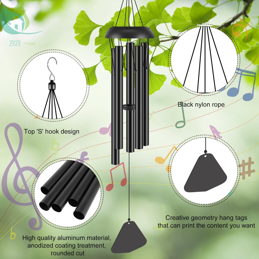 กระดิ่งลม-พร้อมตะขอแขวน-ตัว-s-อลูมิเนียม-แบบพกพา-5-ท่อ-shopqjc2350