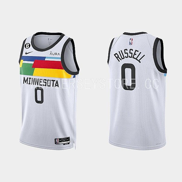 minnesota-timberwolves-0-dangelo-russell-เสื้อสเวตเตอร์ของเสื้อบาสเก็ตบอล-nba-jersey