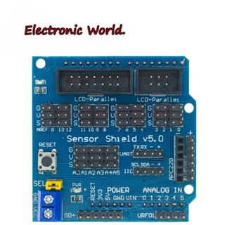 บอร์ดขยายเซนเซอร์ V5.0 อุปกรณ์เสริม สําหรับหุ่นยนต์อาคารอิเล็กทรอนิกส์ arduino