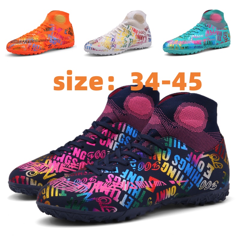 tf-soccer-shoes-รองเท้าฟุตบอลเล็บยาวยอดนิยมสําหรับผู้ชายและผู้หญิงรองเท้าฟุตบอลเด็ก-size-34-45
