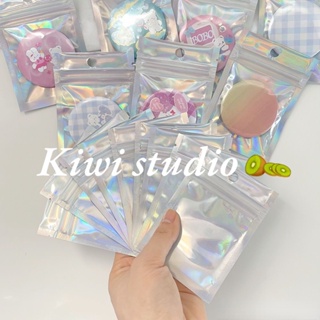 KiwiStudio 【50 ต่อแพ็ค】ถุงพลาสติกปิดผนึก โปร่งใสครึ่งหนึ่ง ถุงของขวัญ S/7*10cm L/10.5*15cm~129