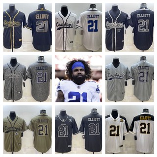 NFL Dallas Cowboys Ezekiel Elliott เสื้อยืดเสื้อสปอร์ต