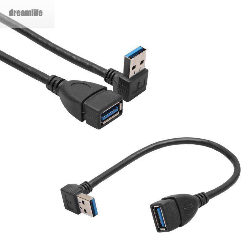 dreamlife-hot-cable-90-degrees-30cm-am-af-power-for-usb-mouse-usb-keyboard-extension-cable