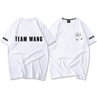 ชุดนี้ก็คือสไตล์ฮิปฮอบ3 Wang garer รุ่นเดียวกันเสื้อผ้าสำหรับทั้งชายและหญิง Team Wang เสื้อยืดแขนสั้นแบ เสื้อยืดคอกลม