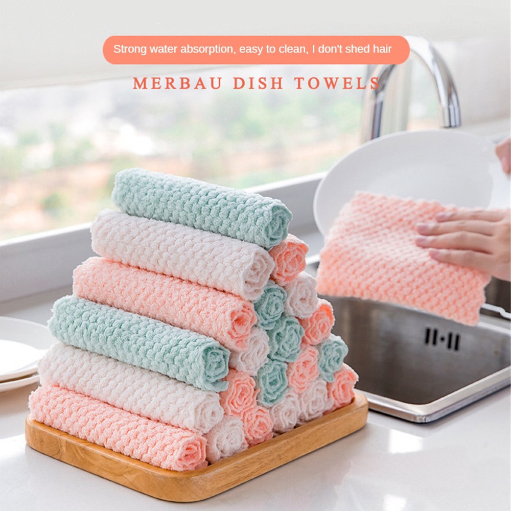 creative-pineapple-dishcloth-super-soft-absorbent-kitchen-towel-anti-grease-wiping-rags-non-stick-oil-dishwashing-ผ้าขนหนู-cleaning-cloth-kitchen-tool-cod