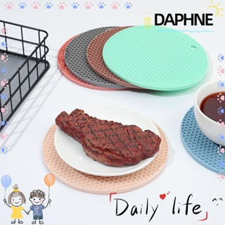 Daphne แผ่นซิลิโคนทนความร้อนกันลื่นสําหรับวางชามหม้อโต๊ะทนความร้อน