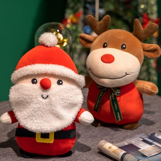 หมอนตุ๊กตา รูปการ์ตูนซานต้าคลอส กวางเอลก์ สําหรับตกแต่งโซฟา ห้องนั่งเล่น ของขวัญคริสต์มาส