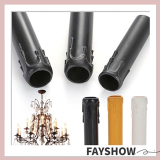 Fay 10 ชิ้น เชิงเทียน โคมไฟ ฝาครอบ หลอดแสง พลาสติก ปลอกเทียน หลอดไฟ