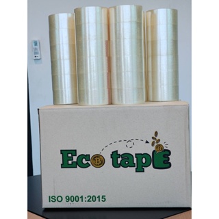 ส่งด่วน 1 วัน แพค 6 ม้วน เทปใส/ขุ่น 2 นิ้ว x 100 หลา Cl 40mic #1ถูกสุดในไทย 48mm Eco Tape 100yard