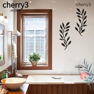 Cherry3 ใบมะกอก เถาวัลย์ โลหะเหล็ก สไตล์วินเทจ สีดํา สําหรับตกแต่งผนัง สํานักงาน 2 ชิ้น