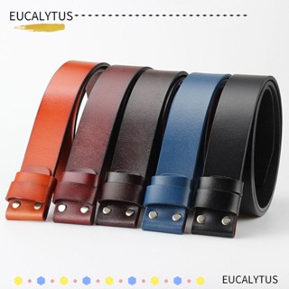 Eutus สายเข็มขัดหนังวัวแท้ 3.8 ซม. พร้อมรู แบบเปลี่ยน DIY