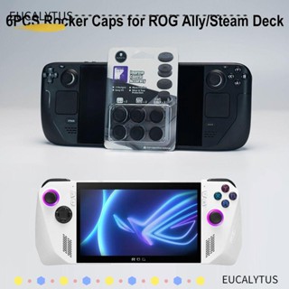 Eutus ฝาครอบจอยสติ๊ก ซิลิโคน กันลื่น สําหรับ Asus ROG Ally Stem Deck 6 ชิ้น