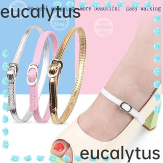 Eucalytus1 สายรัดข้อเท้า สายหนัง PU กันลื่น อุปกรณ์เสริม สําหรับรองเท้าขายส่ง