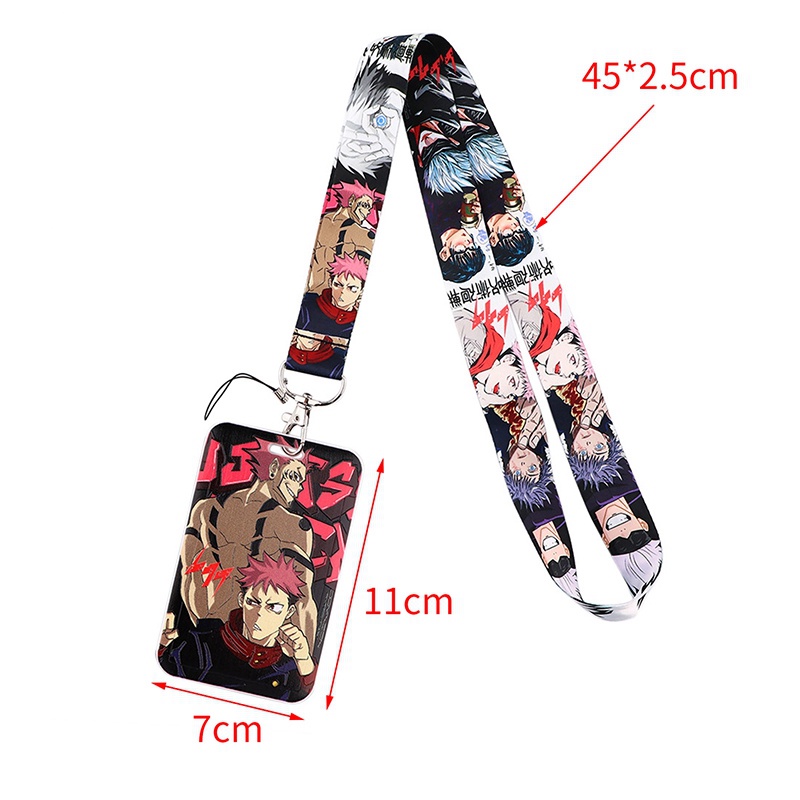 เคสการ์ดป้องกัน-ลายการ์ตูนอนิเมะ-jujutsu-kaisen-พร้อมสายคล้อง-สําหรับนักเรียน