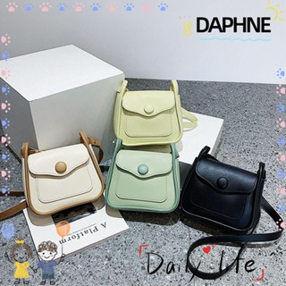 Daphne กระเป๋าสะพายไหล่ กระเป๋าถือ สีพื้น แฟชั่นเรียบง่าย