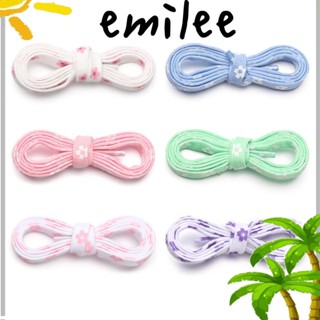 Emilee เชือกผูกรองเท้า ซากุระ แฟชั่น สําหรับเด็ก ผู้ใหญ่ กีฬา เชือกผูกรองเท้า แบน