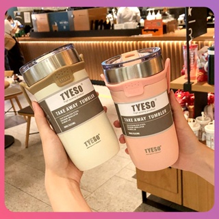 Creative 550ml/710ml Tyeso Insulation Cup Coffee Cup Thermos Bottle 304 Stainless Steel Double-layer Insulation Cold Hot Travel Mug Vacuum Water Bottle [COD]