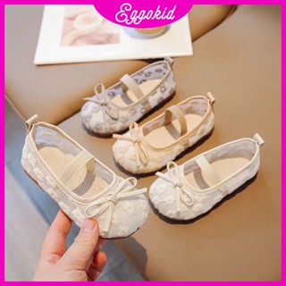 Eggokids store รองเท้าแตะเจ้าหญิง พื้นนิ่ม ระบายอากาศ น้ําหนักเบา ขนาดกลาง แฟชั่นสําหรับเด็กผู้หญิง