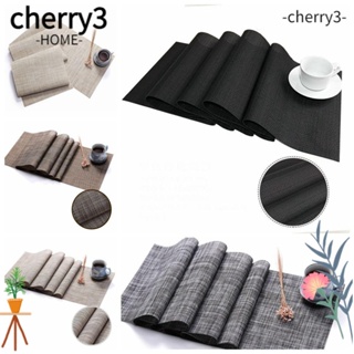 Cherry3 แผ่นรองจาน PVC กันน้ํา กันลื่น ปรับขนาดได้ สําหรับตกแต่งบ้าน