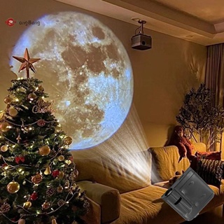 Abongbang โคมไฟโปรเจคเตอร์ รูปดวงจันทร์ กาแล็กซี่ ออโรร่า สร้างสรรค์ 16 แผ่น