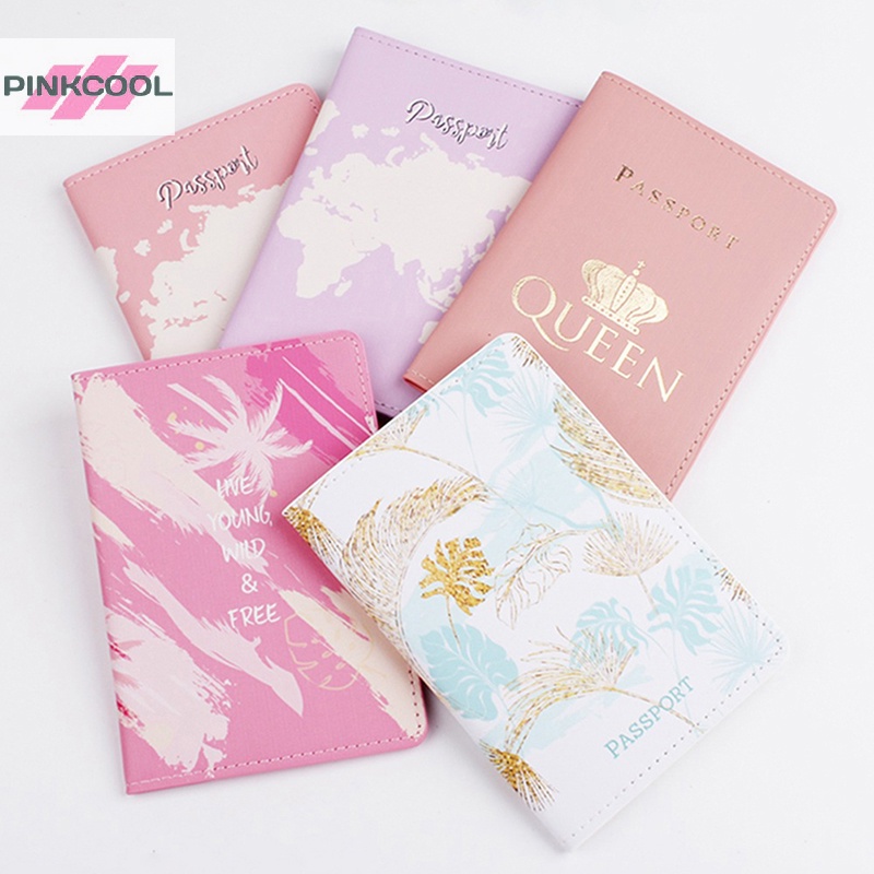 pinkcool-ผู้หญิง-ผู้ชาย-เดินทาง-ปกหนังสือเดินทาง-กระเป๋าแฟชั่น-จดหมาย-พิมพ์-ปกหนังสือเดินทาง-การ์ด-เคส-อุปกรณ์เสริมที่เรียบง่าย-ขายดี