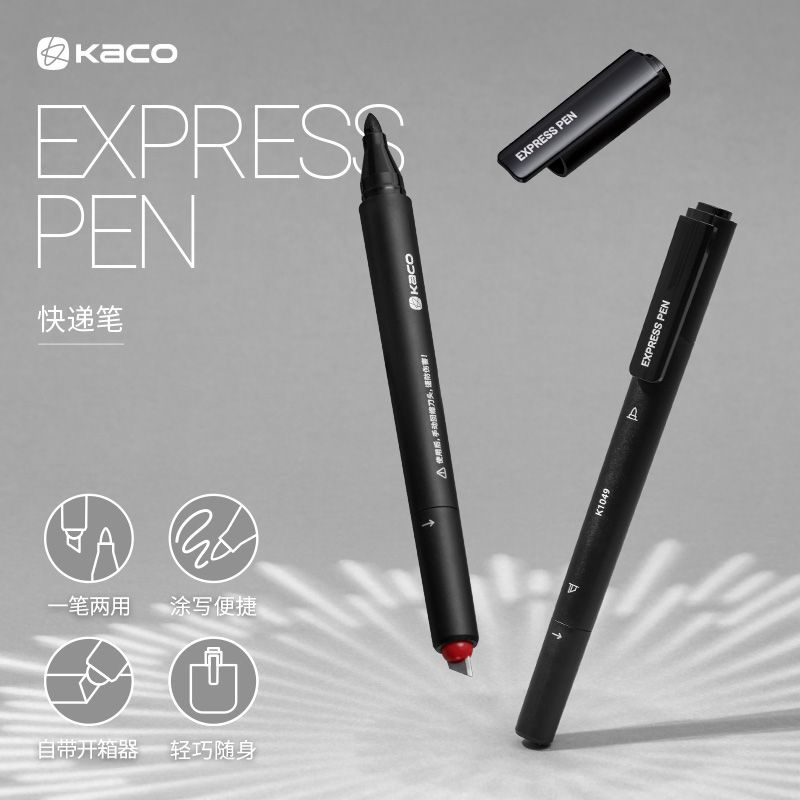 ปากกามาร์กเกอร์-kaco-express-อเนกประสงค์-กันน้ํา-ขนาดใหญ่-ที่ทนทาน-สีดํา-จํานวน-1-ชิ้น