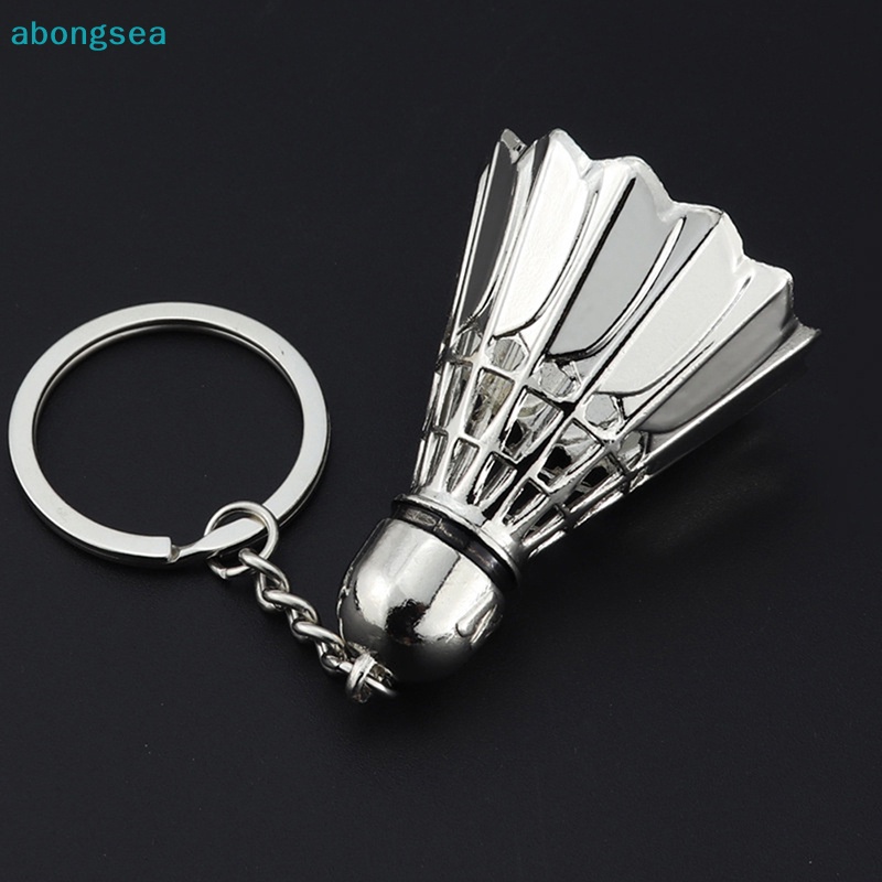 abongsea-พวงกุญแจโลหะ-จี้รูปแบดมินตันจําลอง-3d-สําหรับเล่นกีฬา-ยิมนาเซียม